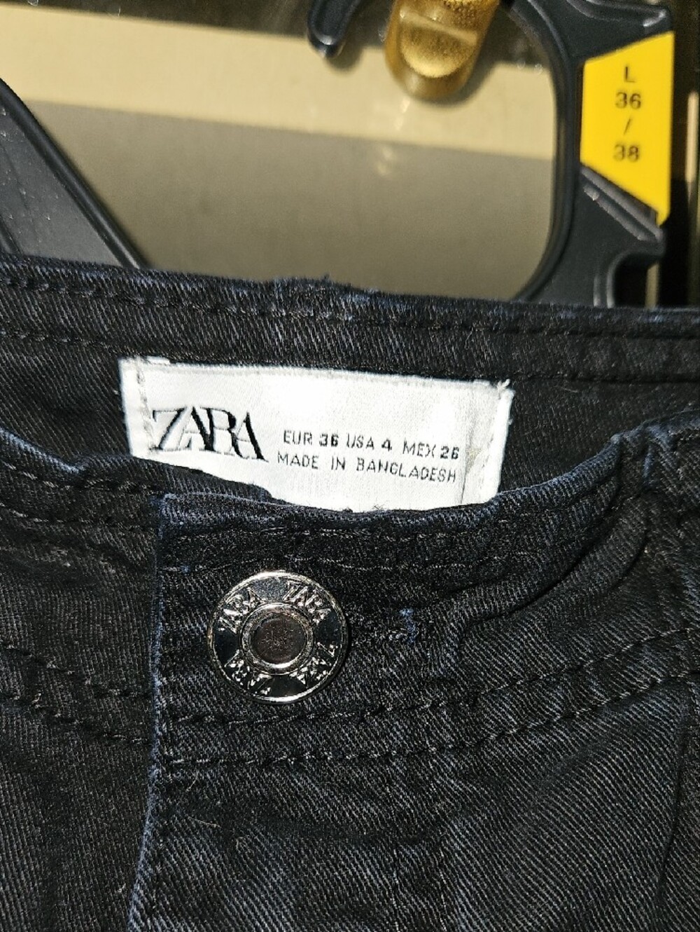 Zara Black Cargo Pants with Flap Pockets
